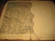 Kart over Norge - Guldalen og Stjørdalen 1902 ca 32*26 cm stort