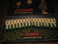 Eske med OSRAM juletrebelysning 60 tallet