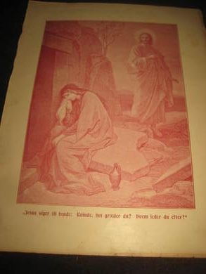 Religi&oslash;st bilde fra 1800 tallet klart for innramming A4 format dette er bilde nr 6