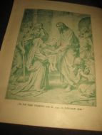 Religi&oslash;st bilde fra 1800 tallet klart for innramming A4 format dette er bilde nr 7