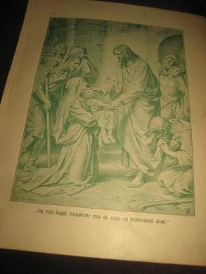 Religi&oslash;st bilde fra 1800 tallet klart for innramming A4 format dette er bilde nr 7