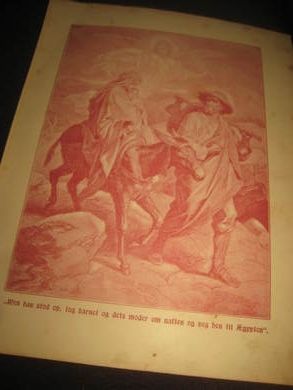 Religi&oslash;st bilde fra 1800 tallet klart for innramming A4 format dette er bilde nr 10