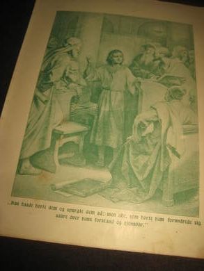 Religi&oslash;st bilde fra 1800 tallet klart for innramming A4 format dette er bilde nr 11