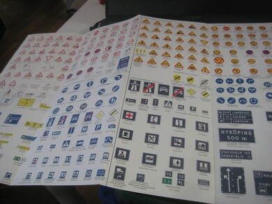 Kart over trafikkskilt og europaveger