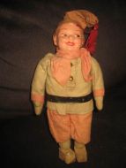 Gammel dokkegutt ca 28 cm høg tidleg 1900