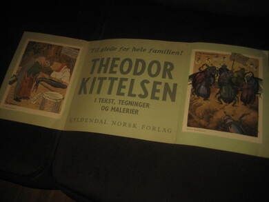Reklamesak fra Gyldendals Forlag THEODOR KITTELSEN I TEKST TEGNINGER OG MALERIER Ca 80*28 cm stort Noe for deg?