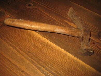 Gammel skomakerhammer ca 23 cm lang Tidleg 1900