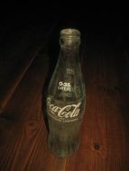 Cocva Cola glassflaske fra 1977.