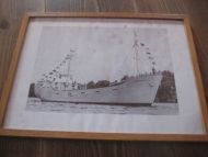 Bilde i glass og ramme SØRSTRAUM ca 31*23 cm stort