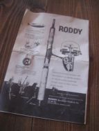 Reklamehefte for RODDY fiskesnelle, 60-70 tallet.