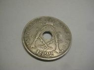 1922 25 cen BELGIA