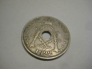 1922 25 cen BELGIA