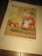 Skisser av Theodor Kittelsen 1943 skisser p&aring; begge sider av arket Pent i glass og ramme Ca 22*30 cm stort Dette er nr 4