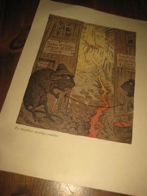 Skisser av Theodor Kittelsen 1943 skisser p&aring; begge sider av arket Pent i glass og ramme Ca 22*30 cm stort Dette er nr 5