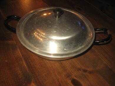 Høyang 491 panne med lokk 18 cm i diameter 60 tallet