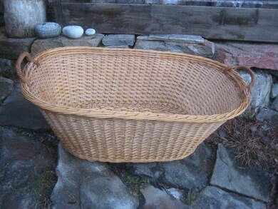 Stor pen fletta kurv ca 100*48 cm stor 60 tallet