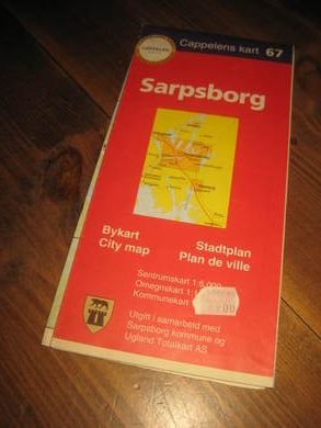 Cappelens kart 67 SARPSBORG 1 opplag 1995