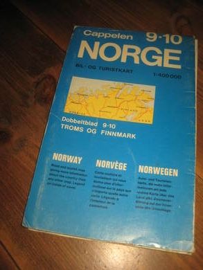 Cappelens kart NORGE dobbeltbinf 9-10 TROMS OG FINNMARK 1976