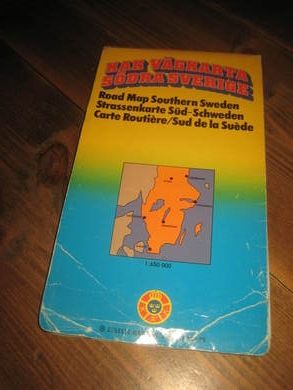 KAK VEGKARTA SØDRA SVERIGE 1982