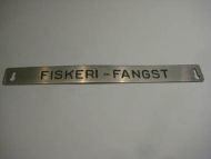 Pent skilt fra 50 tallet, brukt i bibliotek, noe for deg? FISKERI - FANGST.