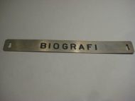 Pent skilt fra 50 tallet, brukt i bibliotek, noe for deg? BIOGRAFI.