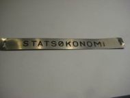 Pent skilt fra 50 tallet, brukt i bibliotek, noe for deg? STATSØKONOMI.