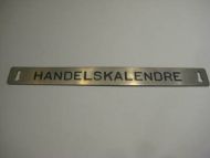 Pent skilt fra 50 tallet, brukt i bibliotek, noe for deg? HANDELSKALENDRE.