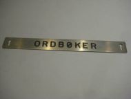 Pent skilt fra 50 tallet, brukt i bibliotek, noe for deg? ORDBØKER.