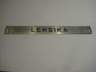 Pent skilt fra 50 tallet brukt i bibliotek noe for deg? LEKSIKA