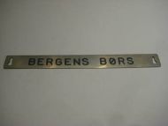 Pent skilt fra 50 tallet, brukt i bibliotek, noe for deg? BERGENS BØRS.