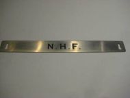 Pent skilt fra 50 tallet, brukt i bibliotek, noe for deg? N.H.F..