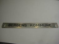 Pent skilt fra 50 tallet, brukt i bibliotek, noe for deg? BERGENS KOMMUNE.