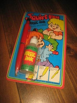 Uåpna pakke Squirt Pen, 90 tallet.