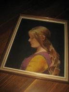 Bilde i glass og ramme fra en serie, ca 30*35 cm stort, dette er nr 4