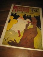 Pen plakat, MOULIN ROUGE CONSERT BAL, ca 30*43 cm stor, pen i glass og ramme. 1995.