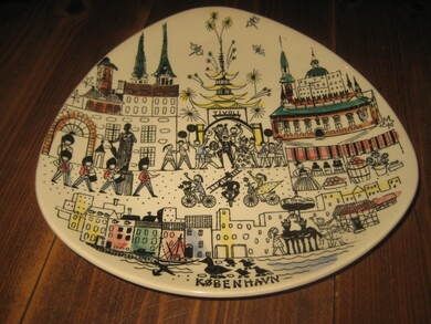 Pent fat fra 60 tallet, KØBENHAVN. Ca 25 cm i dia,meter.