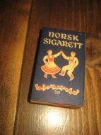Strøken, uåpna sigaretteske, NORSK SIGARETT, fra Oslo Tobaksgfabrikk, 40 tallet.