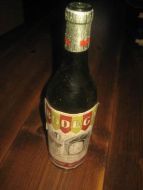 Flaske uten innhold, BODEGA, fra Vinmonopolet, 60-70 tallet.