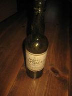 Flaske uten innhold, SHERRY AMONTILLADOfra Vinmonopolet, 50 tallet.