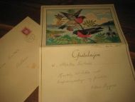Konfirmasjonskort i original konvolutt, stempla VADHEIM 30.IX.44..