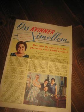 Oss KVINNER imellom September 1959 Reklamehefte 4 sider