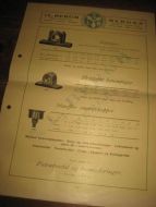 Prisliste fra L. BERGH, Strandgaten 118, Bergen. Tlf 0654- 0655. Jernvare, Rør- og  Skibshandel, bl.a. fotlager, kanonlager, kulelager etc, 40 tallet.
