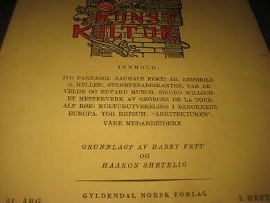 KUNST KULTUR 1968 2 hefte