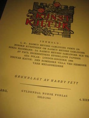 KUNST KULTUR 1966 4 hefte