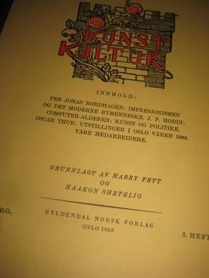 KUNST KULTUR 1968 3 hefte