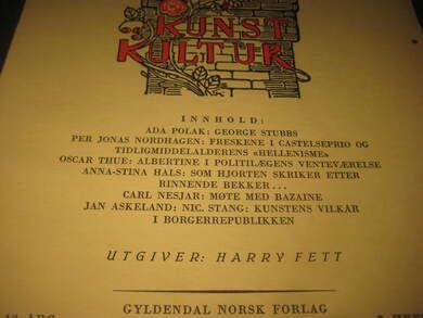 KUNST KULTUR 1957 2 hefte