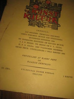 KUNST KULTUR 1969 1 hefte