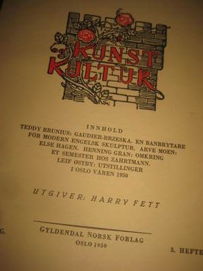 KUNST KULTUR 1950 3 hefte