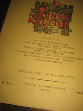 KUNST KULTUR 1965 3 hefte