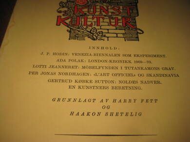 KUNST KULTUR 1970 4 hefte